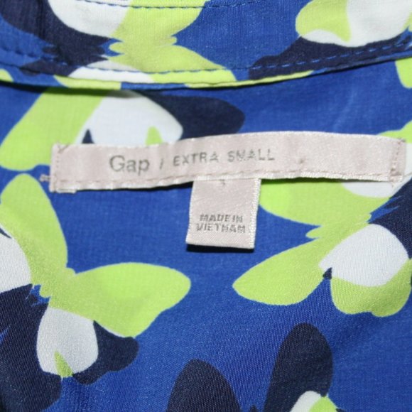 🦋 GAP Butterfly Dress · Blue & Green · Size XS - Picture 2 of 5
